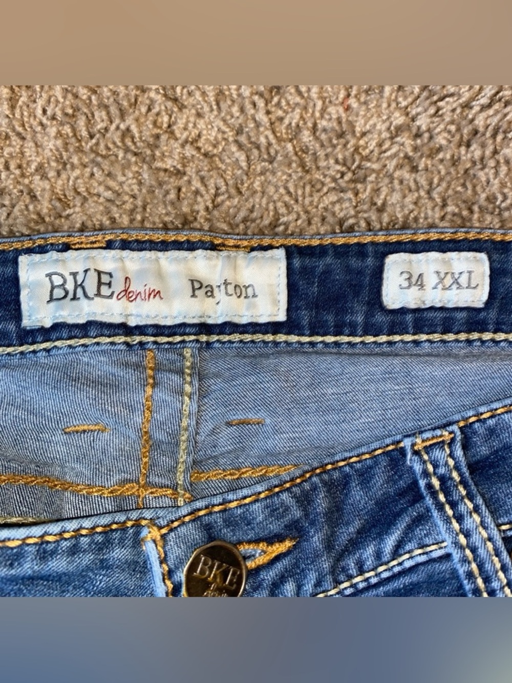 BKE Payton Jeans Women 34 Blue Bootcut Mid Rise Buckle Medium Wash Stretch - Picture 4 of 11